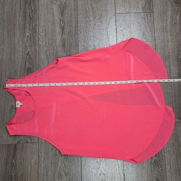Aritzia Wilfred Pink Pyramides Silk Tank Blouse Small - Picture 14 of 16